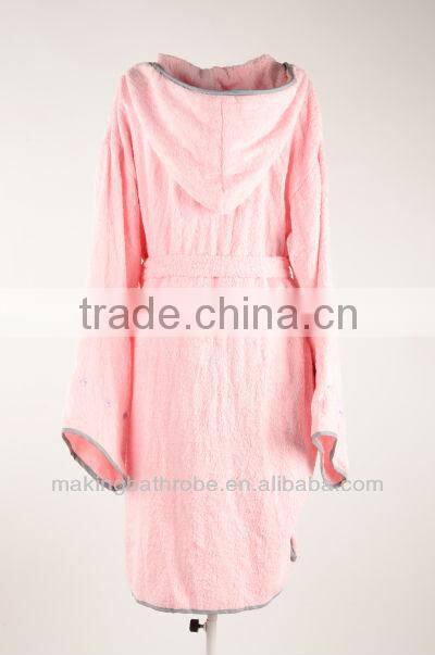 Long sleeve soft women bathrobe
