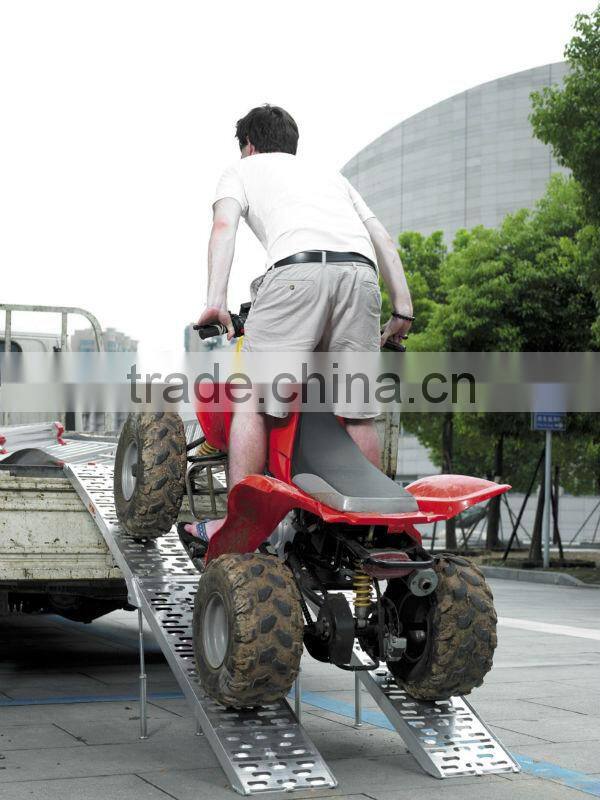 Folding ATV ramp with adjustable support legs on sales