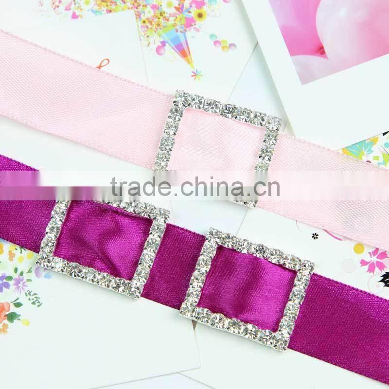 New Design Decorative Rhinestone Chair Sash Buckle for Ribbon B0040B