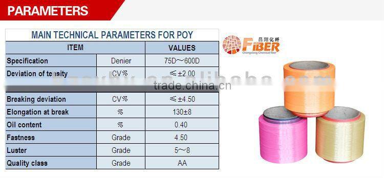 PET monofilament, 100% Polyester POY Yarn