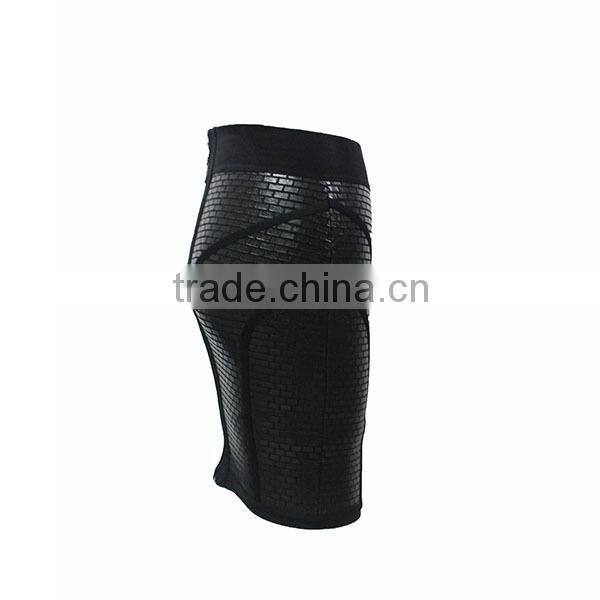 Sexy pencil skirt sheath skirt 2014 high fashion black shinny skirt