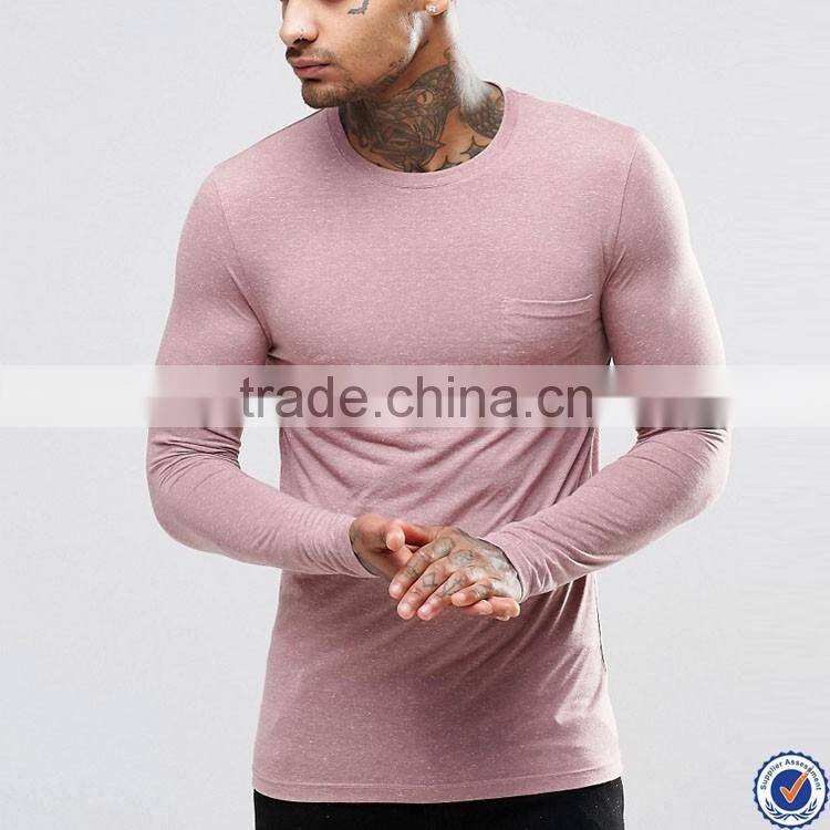 t shirt manufacturer bangladesh muscle slim fit crew neck plain pink long sleeve t shirt