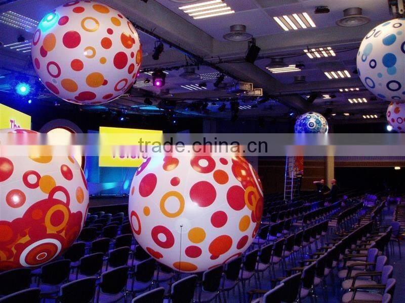 large colourful balloon, led light decoration hanging balloon, inflatable led lighting balloon