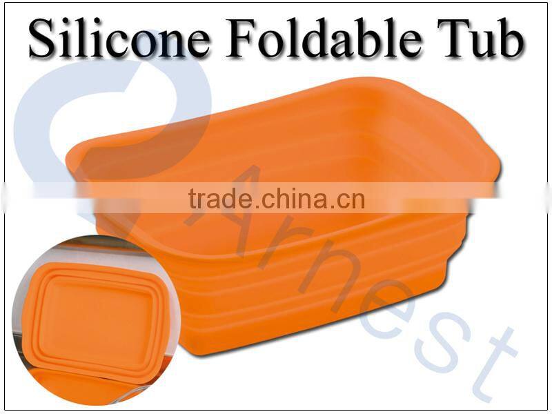 Silicone kitchenware sink dish strainer water bucket drainer container drink accessories gift foldable tub storage boxes 75557