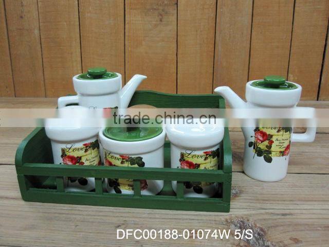 new love rose decal design ceramic pitcher wholesale