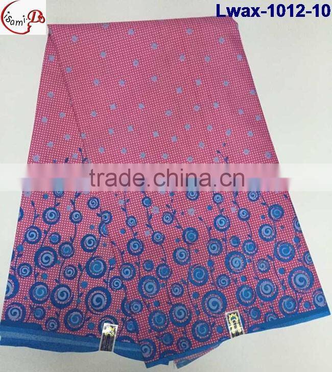 Lwax-1012-9 royal blue African Jacquard style cheap wholesale african wax print fabric