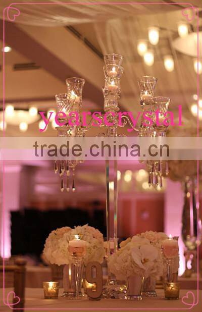 decorative crystal table candlestick wedding