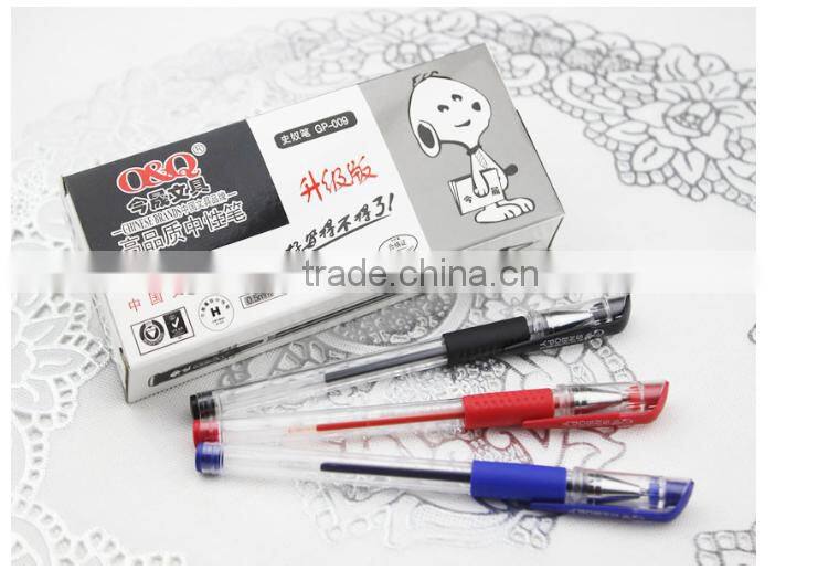 Stationery wholesale plastic water pen 0.5mm gel pen