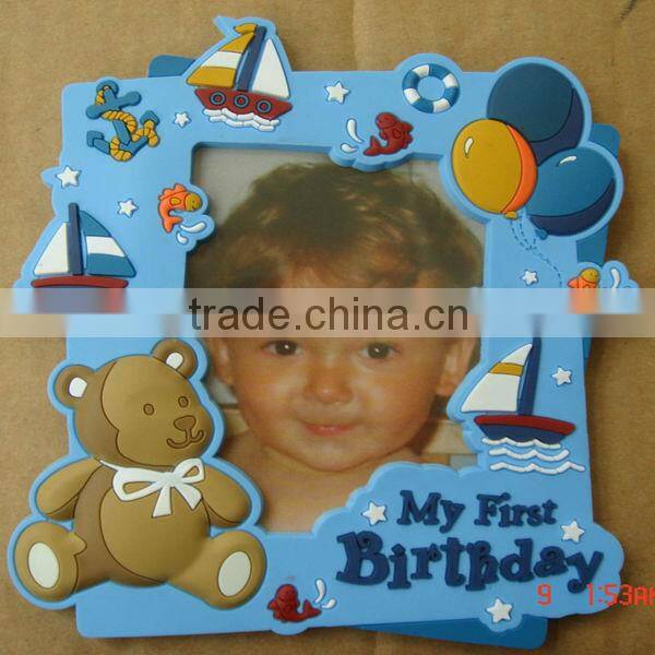 mini new creative 3d photo frame fridge magnet, 3d soft pvc photo frame magnet