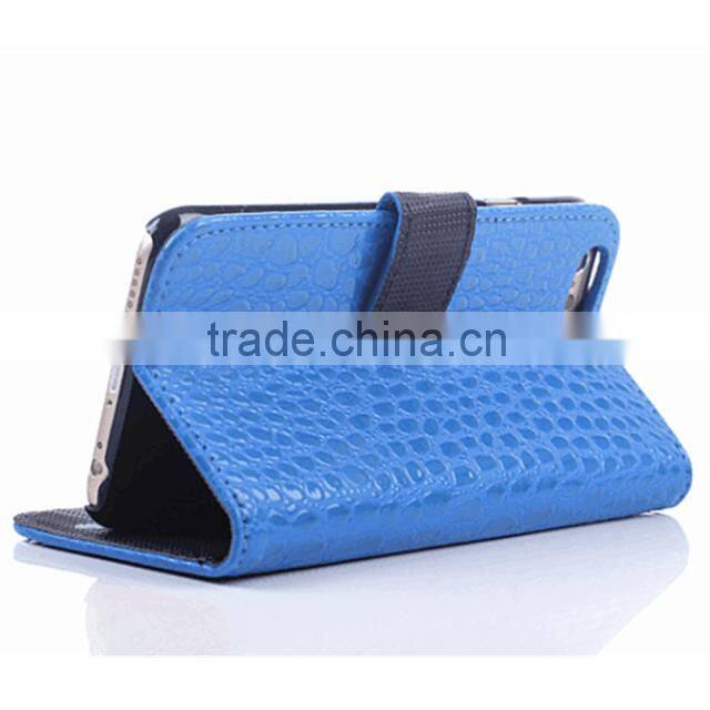 Luxury crocodile Leather Flip Case For Apple iPhone 6s 4.7inch Phone Cover Cases With Stand Function
