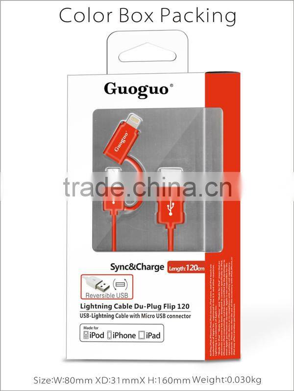 Factory price high speed MFI cable metal 8pin mfi data cable for iphone7