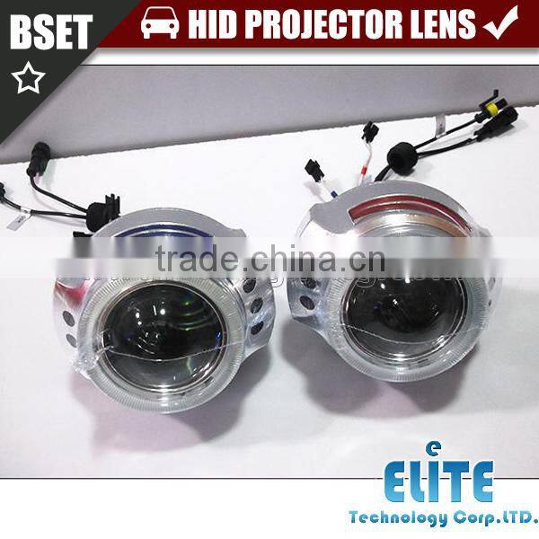 Hot!!!High Brightness 3inch HQI Hid projector dual angel eye on promotion