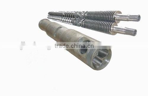 Conical twin screw barrel for injection moulding machine/ for PC / PA / PBT / PET plastic machine