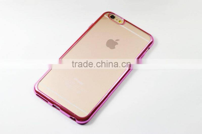 Hot Transparent Electroplating Mobile Phone Case,Mobile Case TPU for Iphone 6 Case