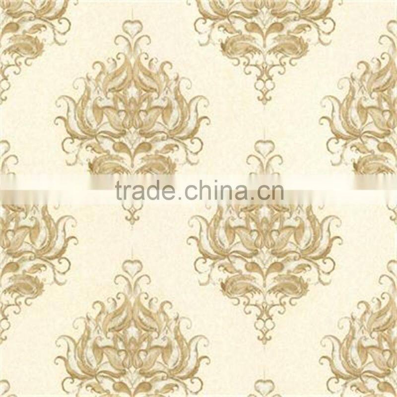 2016 damask design wallpaper with european style from China manufacturer