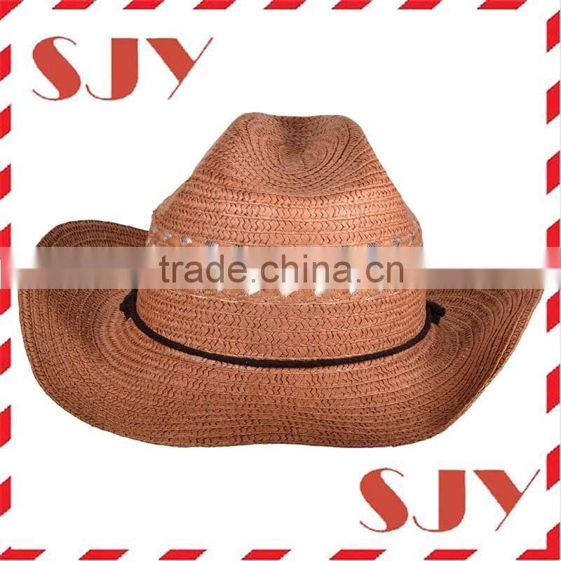 Handmade Natural Stylish Wide Brim Mexico straw hat, foldable straw hat