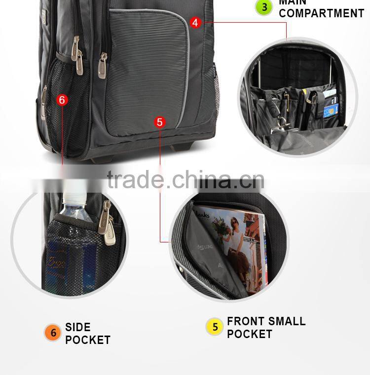 2016 new arrival trolley school bag laptop trolley backpack