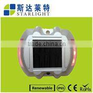 easy installation white 600mAH NI-MH battery road side Solar road stud flashing light