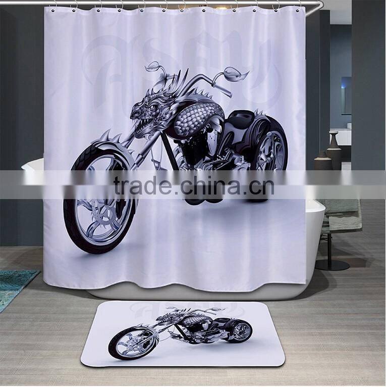 180cm*180cm digital printed beautiful lady shower curtain
