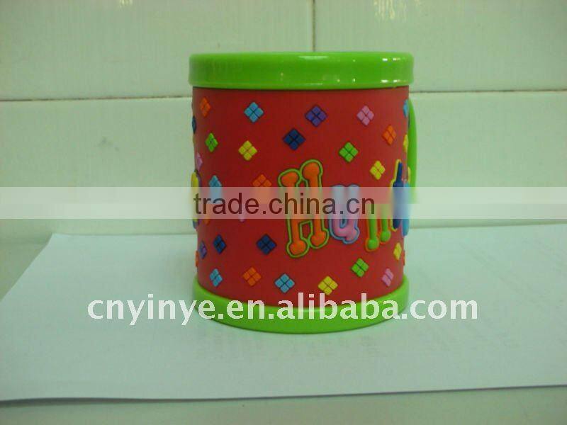 Soft PVC Mug with pvc customized part