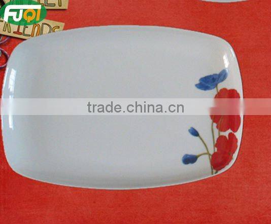 Fine porcelain Square ceramic new design italian dinner set custom decal porcelain dinner set