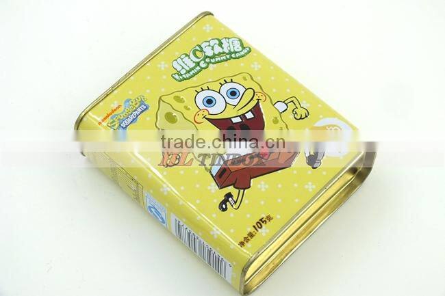 Rectangular Sweet Mint Candy Tin Can