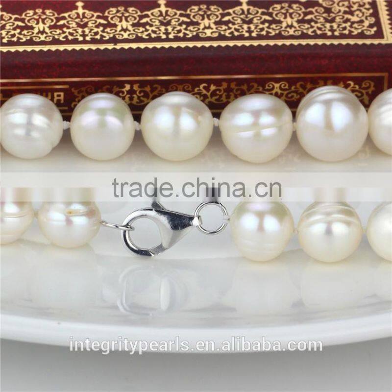 12-13mm grade A freshwater near round white pearl set