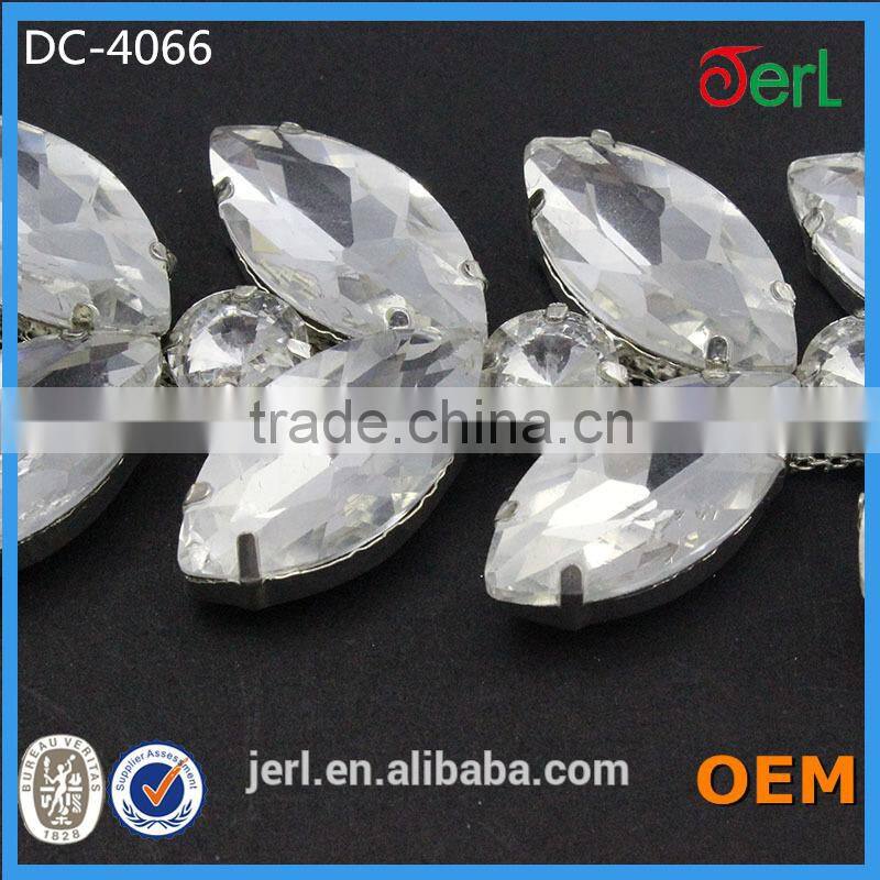 Wholesale Rhinestone Metal Cup Chain, Rhinestone Trimming for Dress, Rhinestone Cup Chain