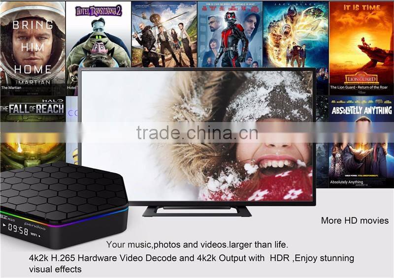 2016 New Pendoo T95Z Plus S912 2g 16g Android 6.0 KODI17.0 Octa core Smart tv box