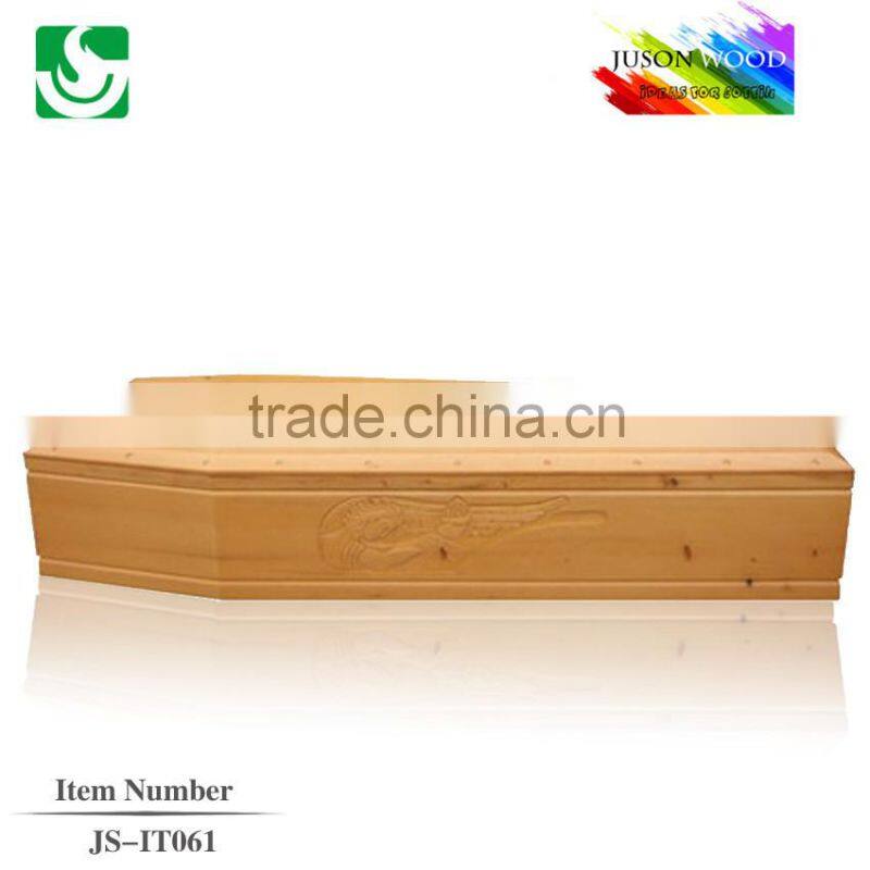 mdf satin interior solid wood coffin