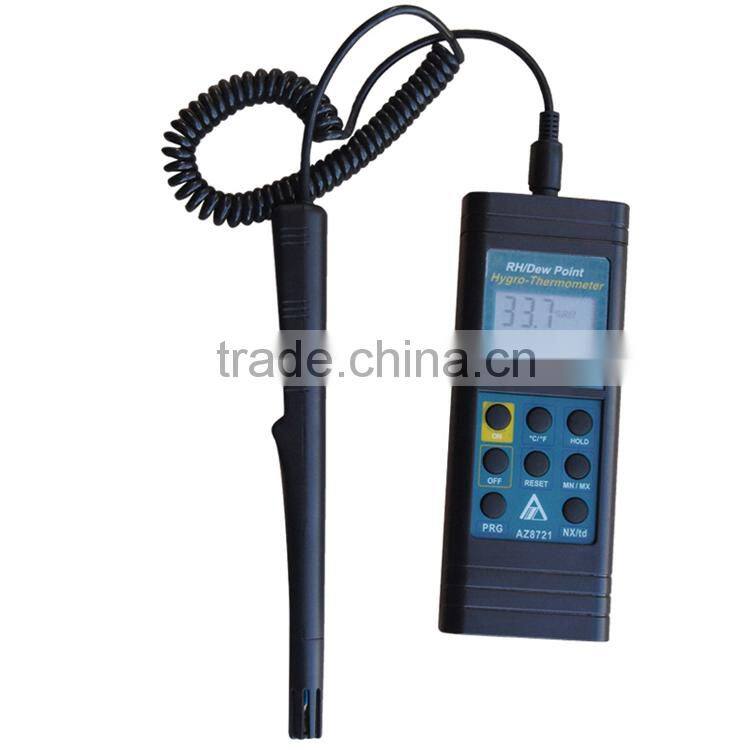 AZ8721 Multifunctional Remote Probe Type Hygro-thermometer With Alarm System