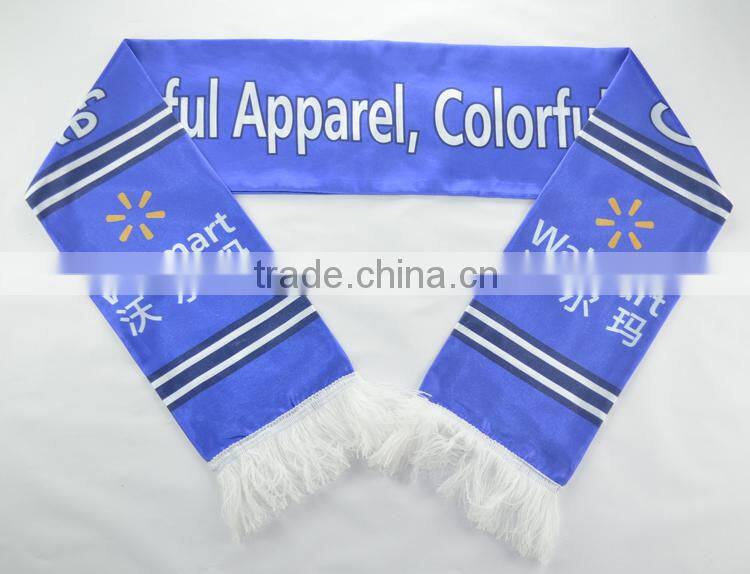 2015 printed fan scarf polyester football scarf
