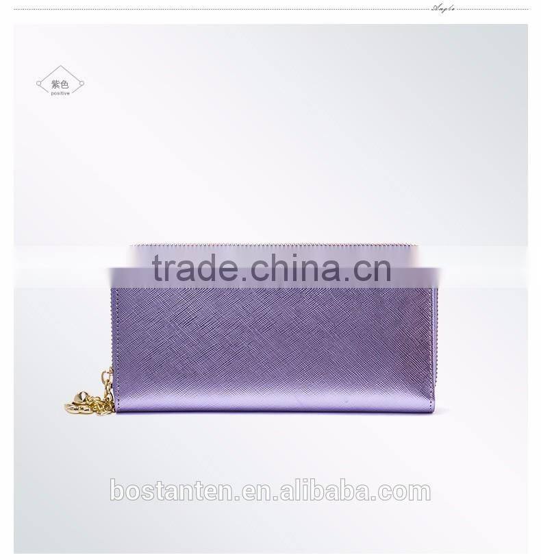 luxury evening party women zipper leather wallet fashion designer purse