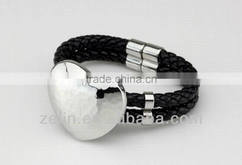 Gold plated with leather bracelet Body Jewelry