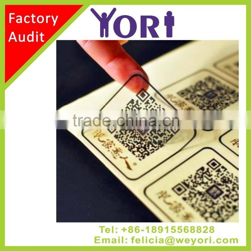 YORI adhesive printed puffy sticker