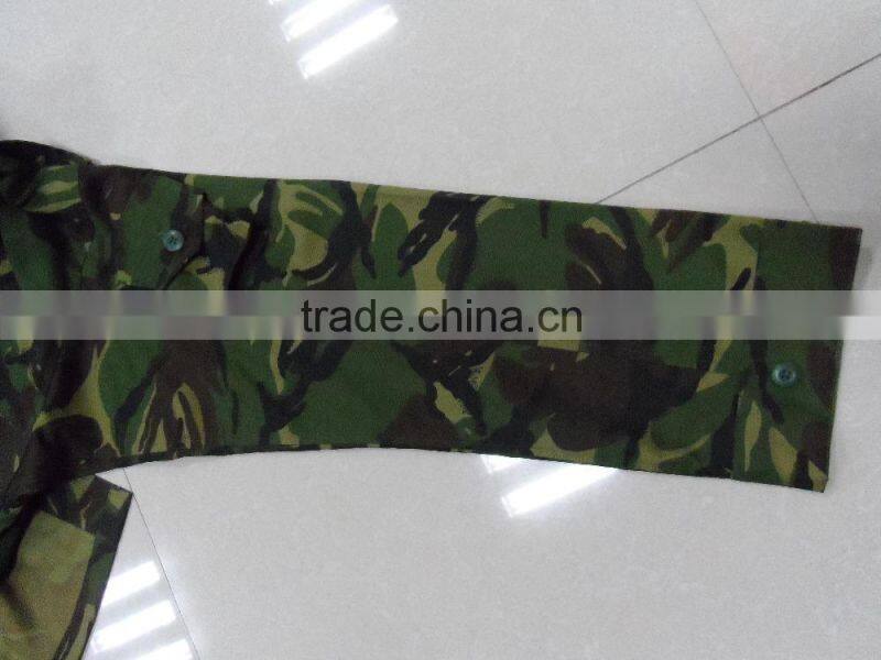 OEM cotton polyester ripstop greece army jungle camouflage battle dress uniform clothing