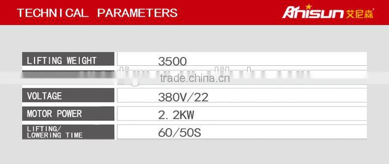 used hydraulic 4 post wheel alignment car lifts for home garage with CE,3500KG
