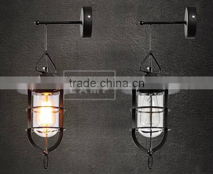 Antique Retro Industrial DIY Metal Cage Ceiling Lamp Light Pendant Home Cafe Bar