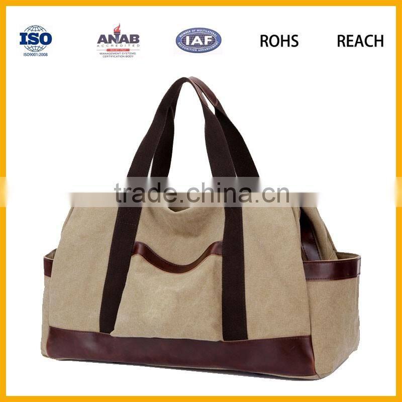 Classical Design Big Canvas Travel Bag Luggage Bag Duffle Bag for Men and Women