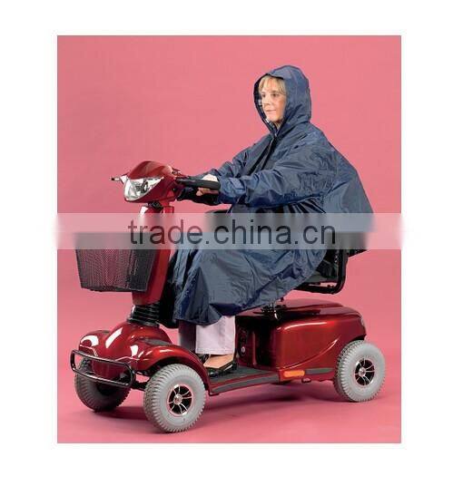 Rehabilitation Therapy Supplies Waterproof Scooter Poncho Outdoor Neckline Zip Hood Scooter Raincoat