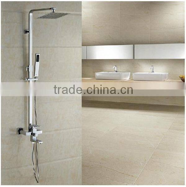 Classic Brass Finish Inspired Tub shower set for faucet with Shower Head + Hand Shower