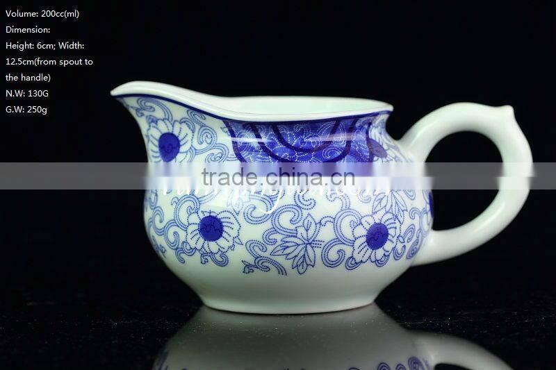 "Orchid Ratan" Painting Blue & White Porcelain Pitcher, 200cc/pitcher