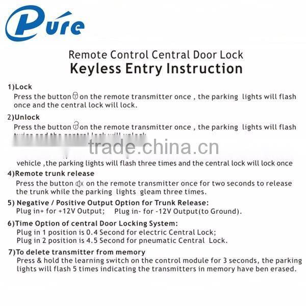 2016 New Design One way Car Alarm, Anti-Hijacking Car Alarm System for Vehicle