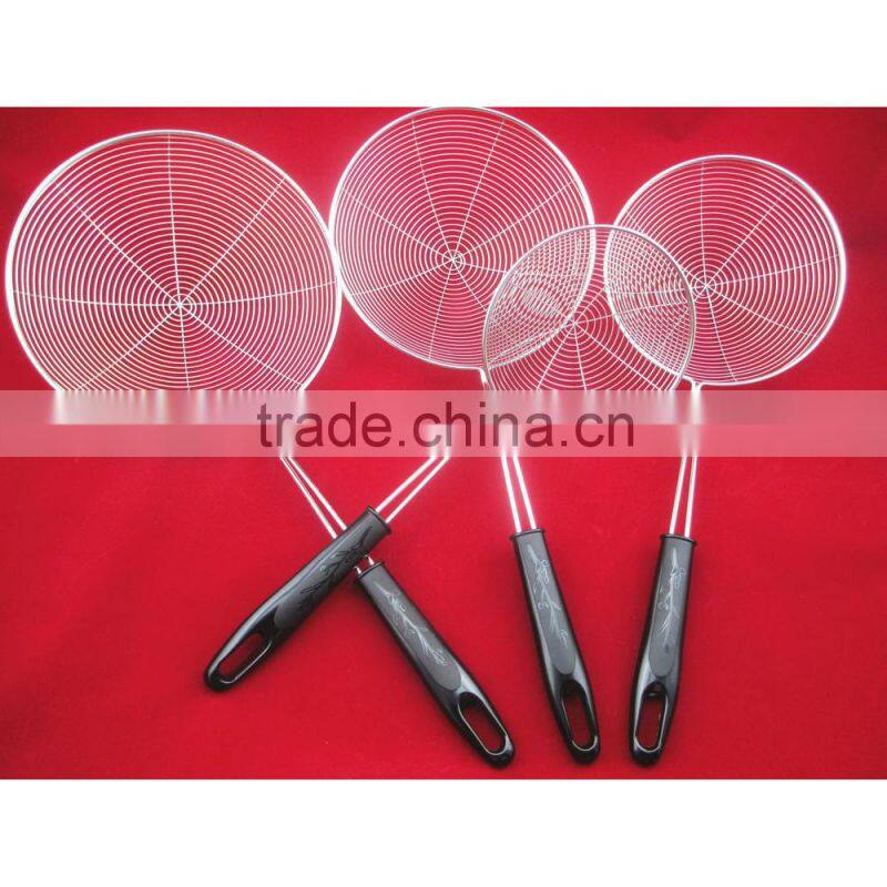 With Plastic handle large colander line filter Stainless steel mesh strainer