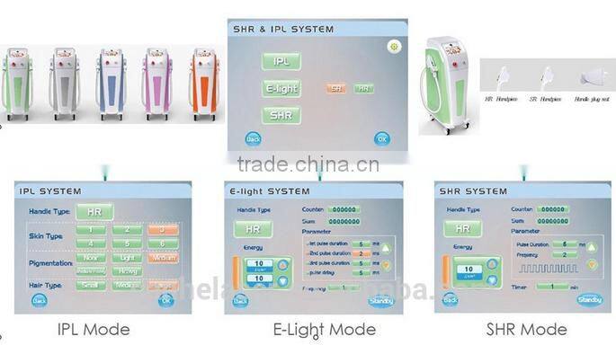 intelligent powerful elight ipl rf hair removal equipment, sapphire crystal IPL SHR Hair Removal Machine