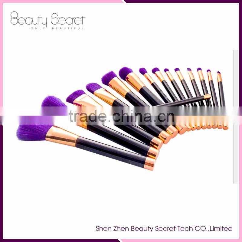 Beauty Secret OEM 15 Pcs Makeup Brush Set With Package For Girls