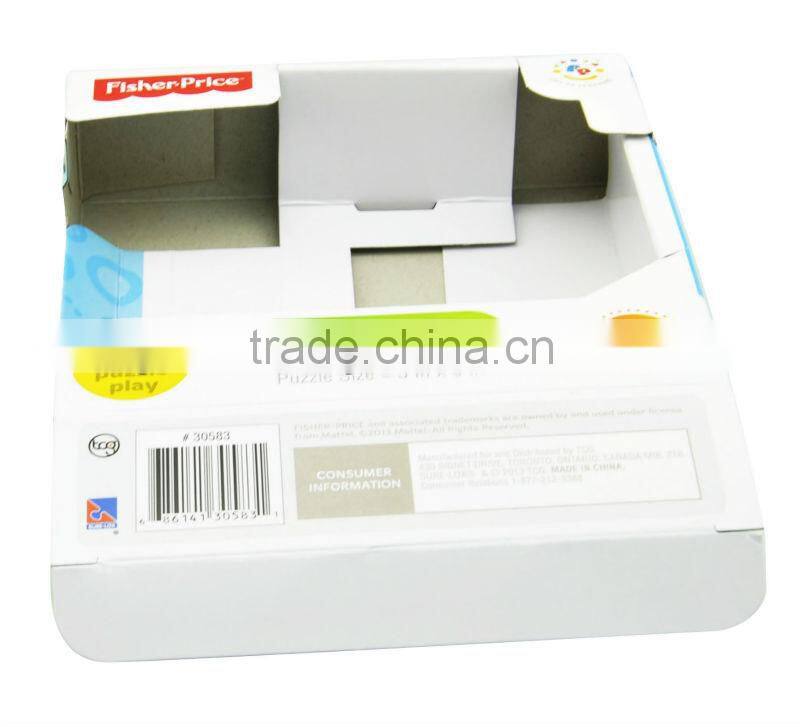 Wood puzzle blocks paper packaging boxes