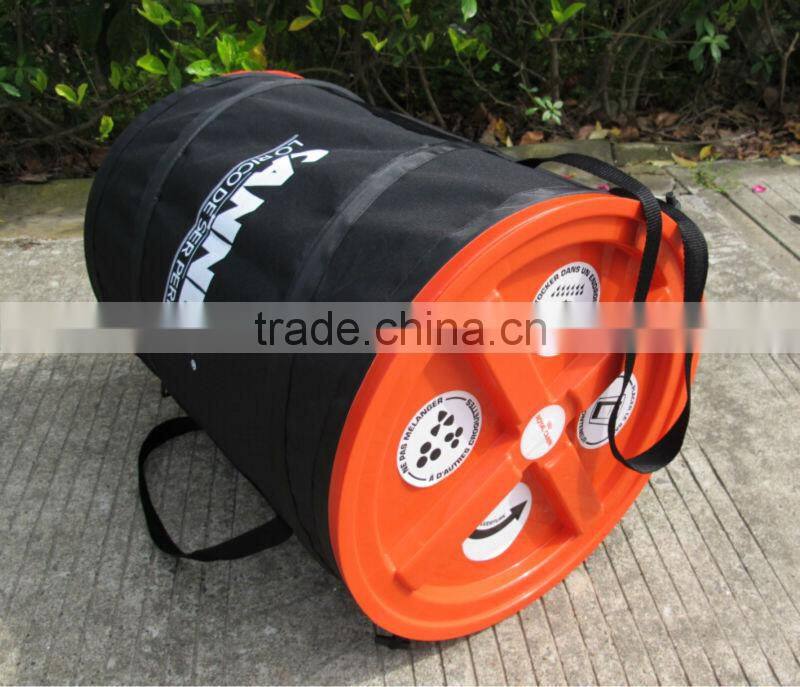 pet food barrel PVC REACH foldable dog food container collapsible dog food bin