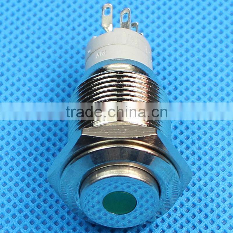 16mm high round dot illuminated pushbutton switches
