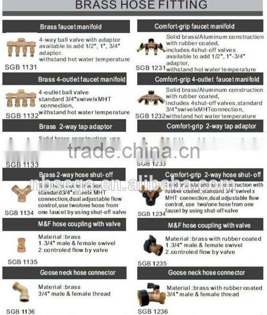 3 way brass pex fitting, brass hose quick coupling 3 way < SGB1108>
